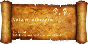 Valent Viktória névjegykártya